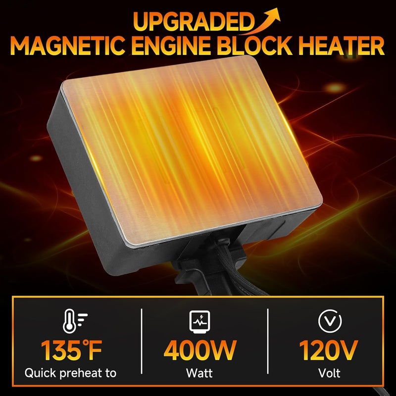 WILDGEAR 1160 1160X Magnetic Engine Block Heater, 120V, 400W, compatible with a diverse array of vehicles, equipment, components, and more. - Image 2